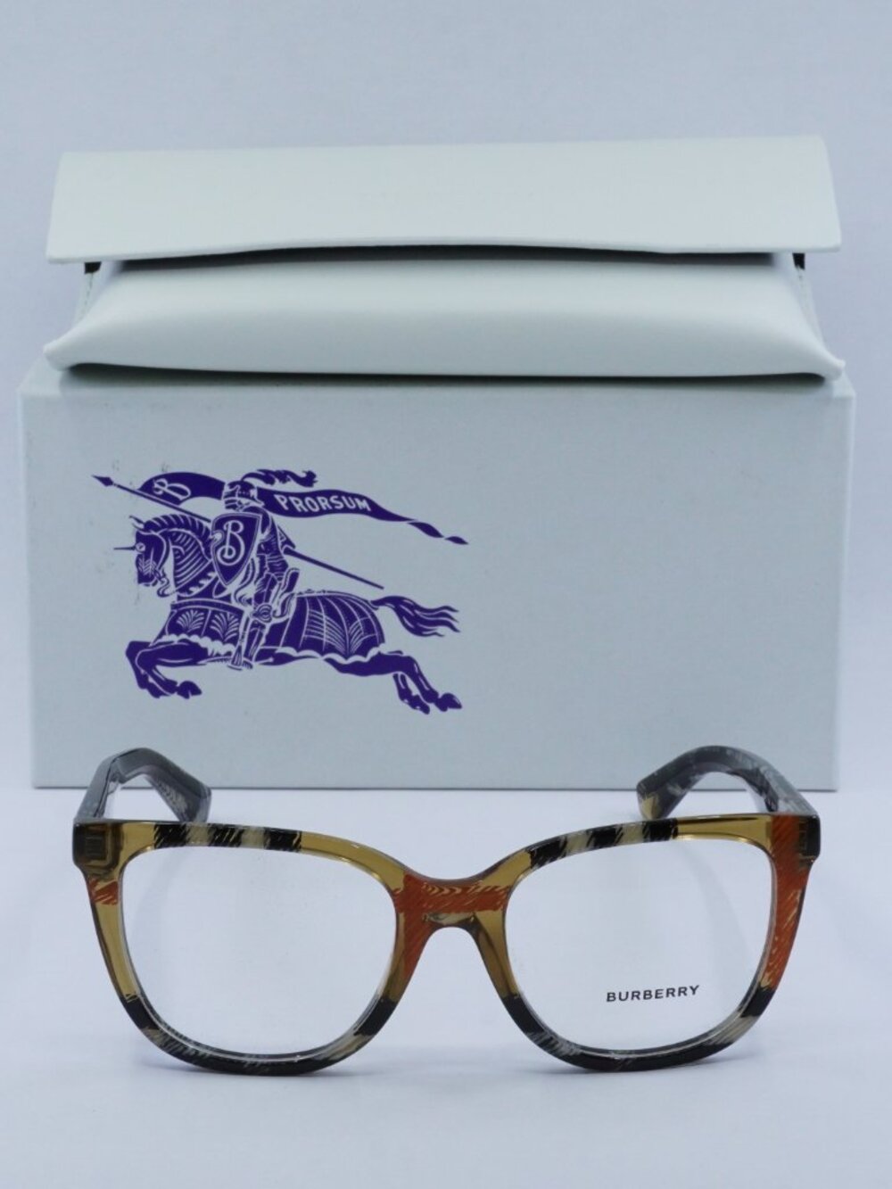 Burberry BE2415 4146 Square Eyeglasses 53mm - Check Sand - Picture 6 of 9